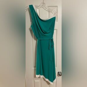One-shoulder and high-low summer dress